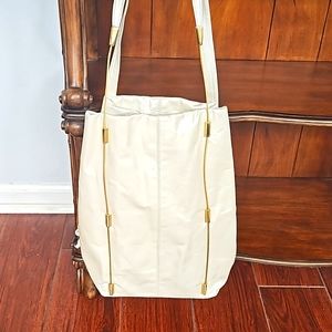 Leather tote unique!